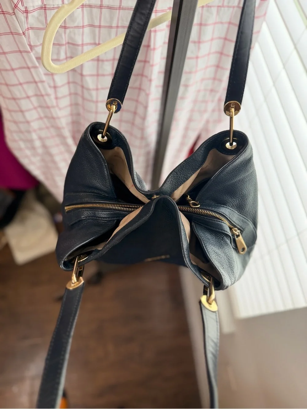 MICHAEL MICHAEL KORS | Kensington Navy Leather Tote Bag